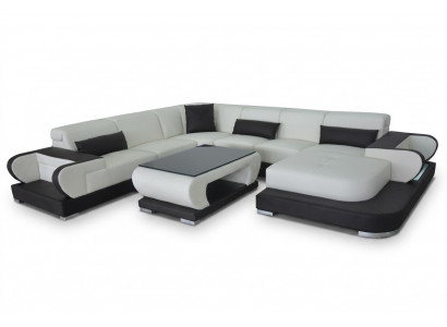 Nowoczesna kanapa do salonu z miękkim wyściełanym zestawem narożnym Sofa na zamówienie + USB