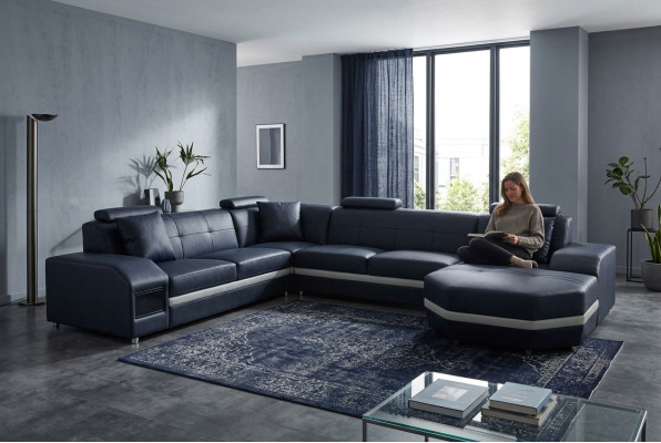 Sofa Narożnikowa kanapa Design Podkładka Narożnik Kanapa Żywy krajobraz Zestaw narożny UForm +USB