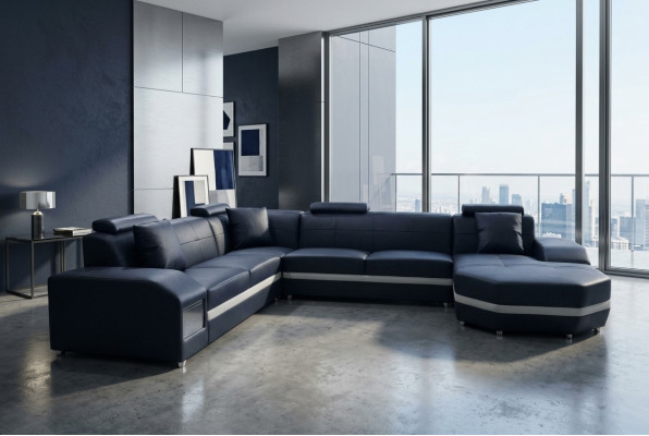 Sofa Narożnikowa kanapa Design Podkładka Narożnik Kanapa Żywy krajobraz Zestaw narożny UForm +USB