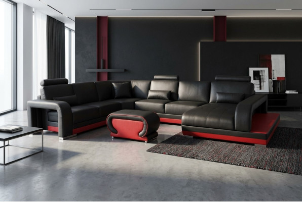 Sofa Narożnikowa kanapa Design Podkładka Narożnik Żywy krajobraz Zestaw narożny Kanapa UForm +USB