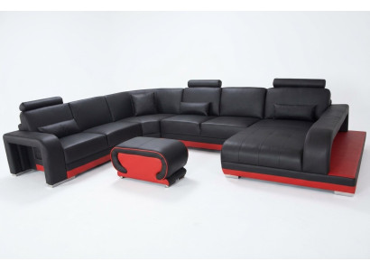 Sofa Narożnikowa kanapa Design Podkładka Narożnik Żywy krajobraz Zestaw narożny Kanapa UForm +USB