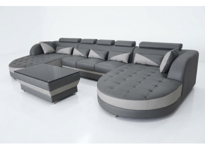 Narożnik kanapa Design Zestaw narożny Narożnik Sofa Sofa Podkładka Żywy krajobraz Tabela USB