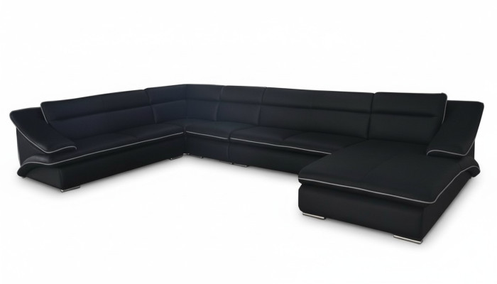 Sofa Narożnikowa kanapa Design Podkładka narożnikowa Zestaw narożny Couch UForm Żywy krajobraz +USB