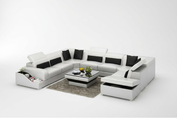 Żywy krajobraz Modern Narożnikowa kanapa Couch Podkładka Zestaw narożny Sofa Narożnik Ustawić + USB
