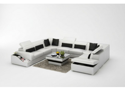 Żywy krajobraz Modern Narożnikowa kanapa Couch Podkładka Zestaw narożny Sofa Narożnik Ustawić + USB