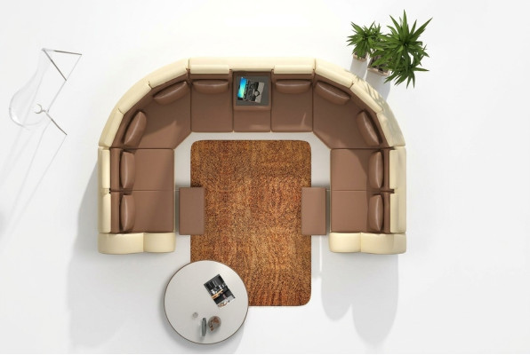 Skórzana sofa z USB Podkładka Sofa Kanapa Narożnikowa kanapa Żywy krajobraz Giant XXL Relaks Nowość