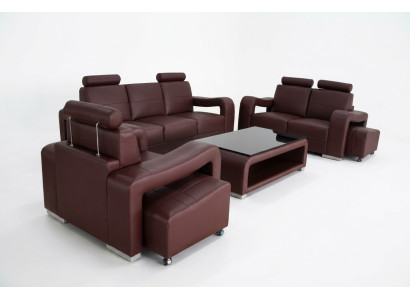 Ustawić Skóra Sofa z USB Podkładka Kanapy Sofy Luksusowy Nowy Żywy krajobraz 3+2+1