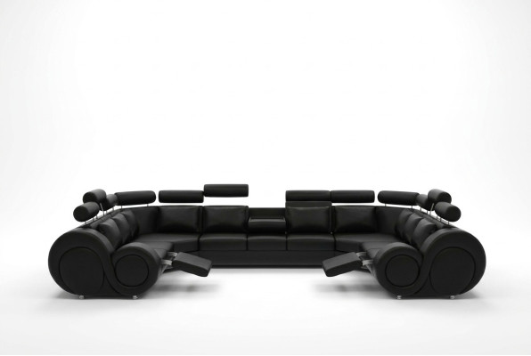Projektant Żywy krajobraz narożnik z USB Couch Sofa Podkładka Skórzana Sofa Sofy Nowość