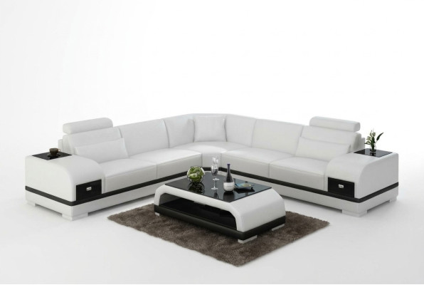 Skórzana sofa kanapa Żywy krajobraz Narożnik kanapa Narożnik Ustawić Design Modern Sofa G8013B