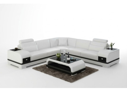 Skórzana sofa kanapa Żywy krajobraz Narożnik kanapa Narożnik Ustawić Design Modern Sofa G8013B