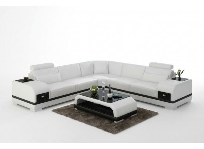 Skórzana sofa kanapa Żywy krajobraz Narożnik kanapa Narożnik Ustawić Design Modern Sofa G8013B