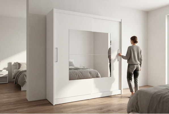 Designerskie Sukienki Szafa Szafki Przesuwne Drewno Drzwi Pływające Szafa 180cm