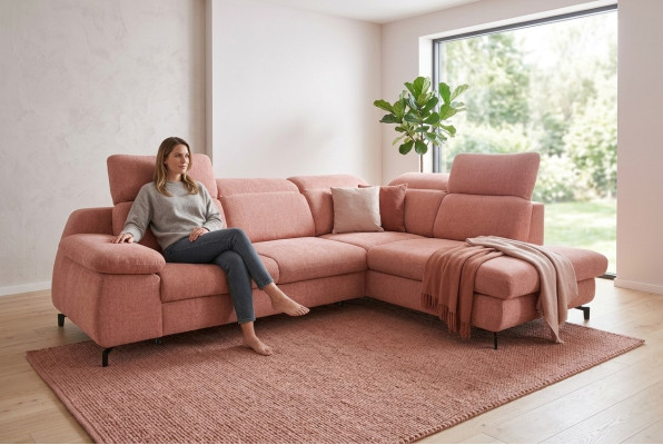 Narożnik kanapa kanapa z funkcją spania Żywy krajobraz sofa Zestaw narożnych sof