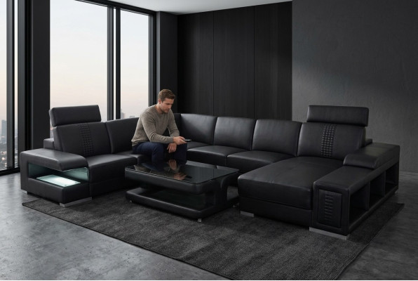 Narożnik kanapa Design Podkładka Zestaw narożny sofa Żywy krajobraz Couch Tabela USB