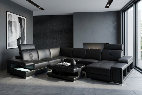Narożnik kanapa Design Podkładka Zestaw narożny sofa Żywy krajobraz Couch Tabela USB