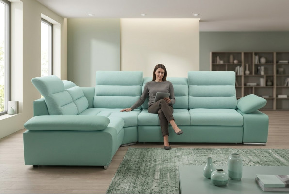 Narożnikowa kanapa Żywy krajobraz Couch Podkładka Zestaw narożny Sofa Skóra Narożnik Obcios Nowość