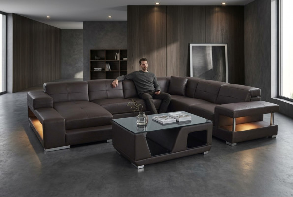 Żywy krajobraz Narożnikowa kanapa Podkładka część wypoczynkowa zestaw wypoczynkowy skórzana sofa sofa kanapa + USB