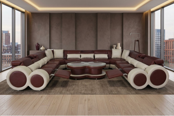 Żywy krajobraz Sofa Couch Podkładka Siedziba Narożnik Ustaw Designer Couches Sofy + USB