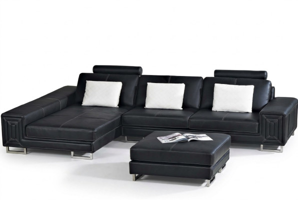 Żywy krajobraz Designerska Sofa Kanapa Podkładka Skóra Sofy Narożnik Narożnik Siedziba LForm Genov
