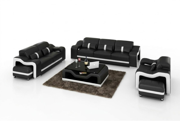 Zestaw sofowy Nowoczesna Kanapa Sofa Siedziba 3+1+1 Kompletny Ustaw Zestaw Nowy Salon