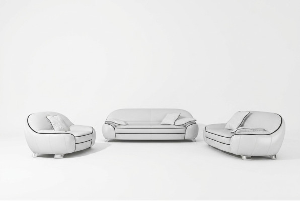Skórzana sofa kanapa Żywy krajobraz 3+2+1 miejsce do siedzenia Ustawić Design Nowoczesna Sofa na USB