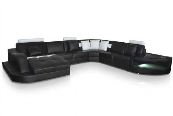 Skóra Sofy Żywy krajobraz Narożnik Ustawić Design Nowoczesna Sofa z USB L6015 Tabela