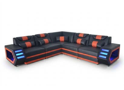 Design Skóra Podkładka Siedziba Narożnik Couch Podkładka Narożnik Landscape Living Sofa USB LED