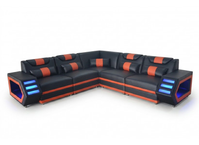 Design Skóra Podkładka Siedziba Narożnik Couch Podkładka Narożnik Landscape Living Sofa USB LED