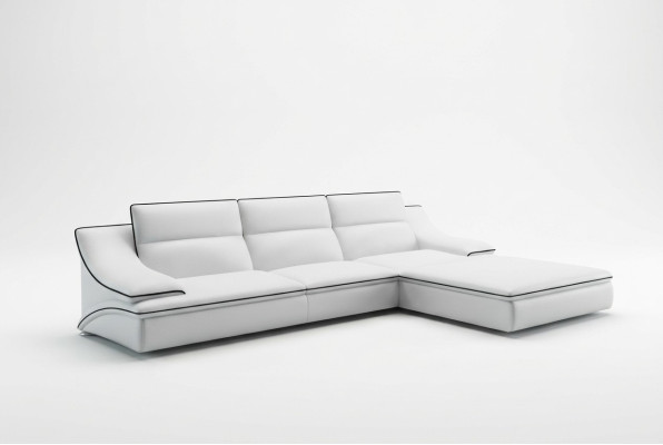Skórzana sofa z USB,Żywy krajobrazu Narożnikowa kanapa Narożnik Ustaw Design Modern Sofa A1160C