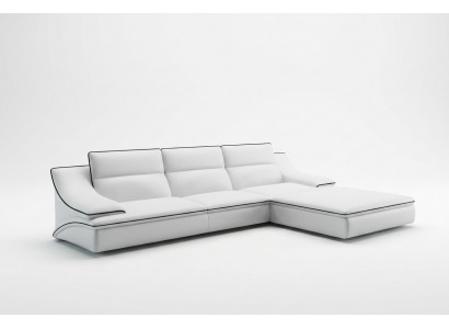 Skórzana sofa z USB,Żywy krajobrazu Narożnikowa kanapa Narożnik Ustaw Design Modern Sofa A1160C