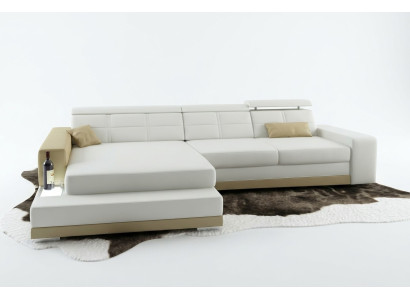 Skórzana sofa z USB Żywy krajobraz Narożnikowa kanapa Narożnik Ustaw Design Modern Sofa C4010B