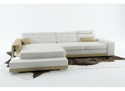 Skórzana sofa z USB Żywy krajobraz Narożnikowa kanapa Narożnik Ustaw Design Modern Sofa C4010B