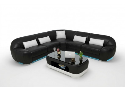 Sofa skórzana Kanapa Żywy krajobraz Narożnikowa kanapa Narożnik Ustawić Nowoczesna Sofa USB na wymiar