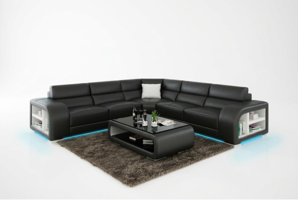 Sofa skórzana kanapa Żywy krajobraz Narożnikowa kanapa Narożnik Ustawić designerską sofę USB na wymiar