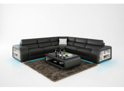 Sofa skórzana kanapa Żywy krajobraz Narożnikowa kanapa Narożnik Ustawić designerską sofę USB na wymiar