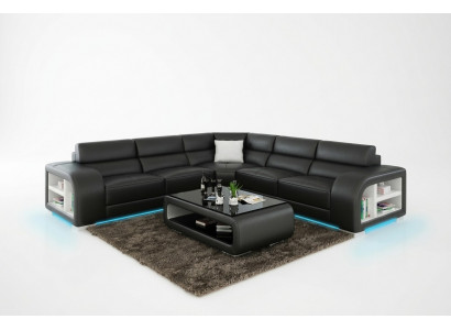 Sofa skórzana kanapa Żywy krajobraz Narożnikowa kanapa Narożnik Ustawić designerską sofę USB na wymiar