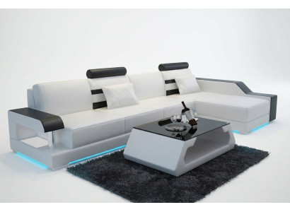 Sofa skórzana na wymiar Kanapa Żywy krajobraz Narożnikowa kanapa Ustawić Design Sofa USB Nowość