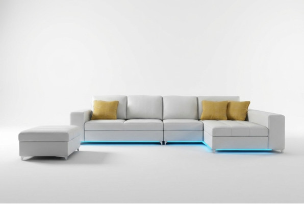 Sofa skórzana sofa kanapa USB Żywy krajobraz Narożnikowa kanapa Ustaw Design Modern New K5005