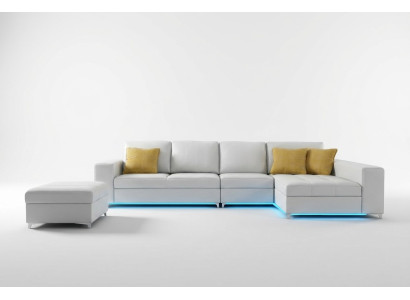 Sofa skórzana sofa kanapa USB Żywy krajobraz Narożnikowa kanapa Ustaw Design Modern New K5005