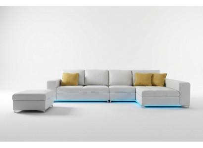 Sofa skórzana sofa kanapa USB Żywy krajobraz Narożnikowa kanapa Ustaw Design Modern New K5005