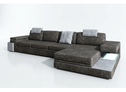 Designerska skórzana sofa sofa z USB Podkładka Żywy krajobraz Narożnik Ustaw Włókienniczy Tachau