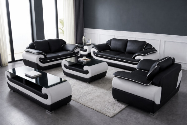 Zestaw sofowy 5 szt. rtv Kanapa Tabela 321 Siedziba Ustawić Nowoczesna Sofa Fotel + USB