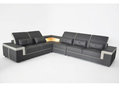 Sofa narożna Podkładka salon design Narożnikowa kanapa LForm Żywy krajobraz USB + LED