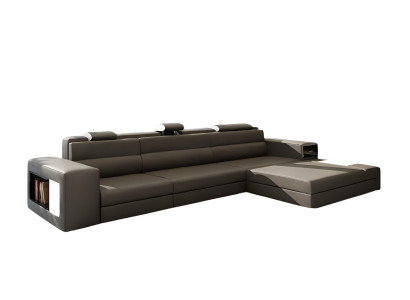 Designerska sofa Sofa Kanapa Podkładka Narożnikowa kanapa Ustawić Żywy krajobraz Skórzana sofa Haid -G