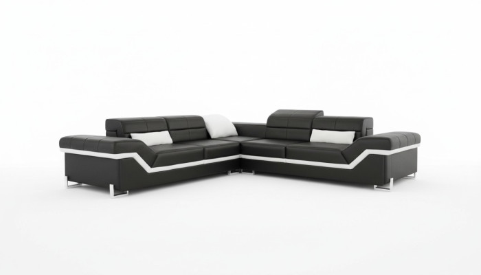SKÓRZANA SOFA XXL Żywy krajobraz COUCH DESIGN SOFA Narożnikowa kanapa NAROŻNIK Zestaw sofowy NOWOŚĆ