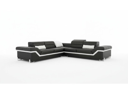 SKÓRZANA SOFA XXL Żywy krajobraz COUCH DESIGN SOFA Narożnikowa kanapa NAROŻNIK Zestaw sofowy NOWOŚĆ