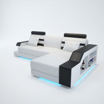 Skórzana sofa kanapa Żywy krajobraz Narożnikowa kanapa Narożnik Ustaw Design Modern Sofa L6016E