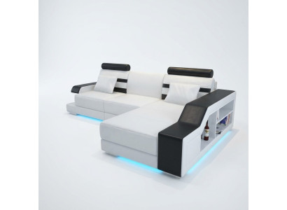 Skórzana sofa kanapa Żywy krajobraz Narożnikowa kanapa Narożnik Ustaw Design Modern Sofa L6016E