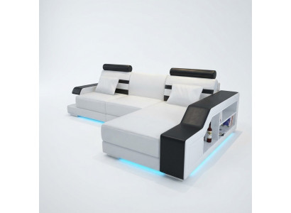 Skórzana sofa kanapa Żywy krajobraz Narożnikowa kanapa Narożnik Ustaw Design Modern Sofa L6016E
