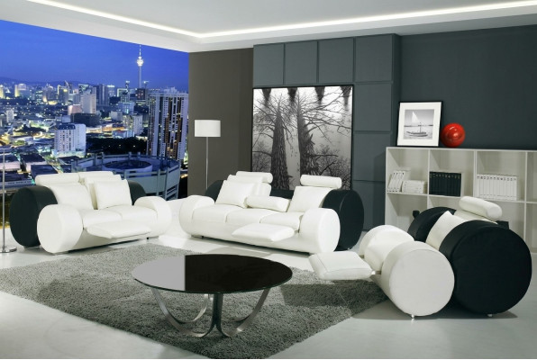 SOFA SKÓRZANA Skóra KANAPA Ustawić 3+2+1 miejsce siedzące ZESTAW TAPICEROWANY SOFA PROJEKTANTOWA NOWOŚĆ